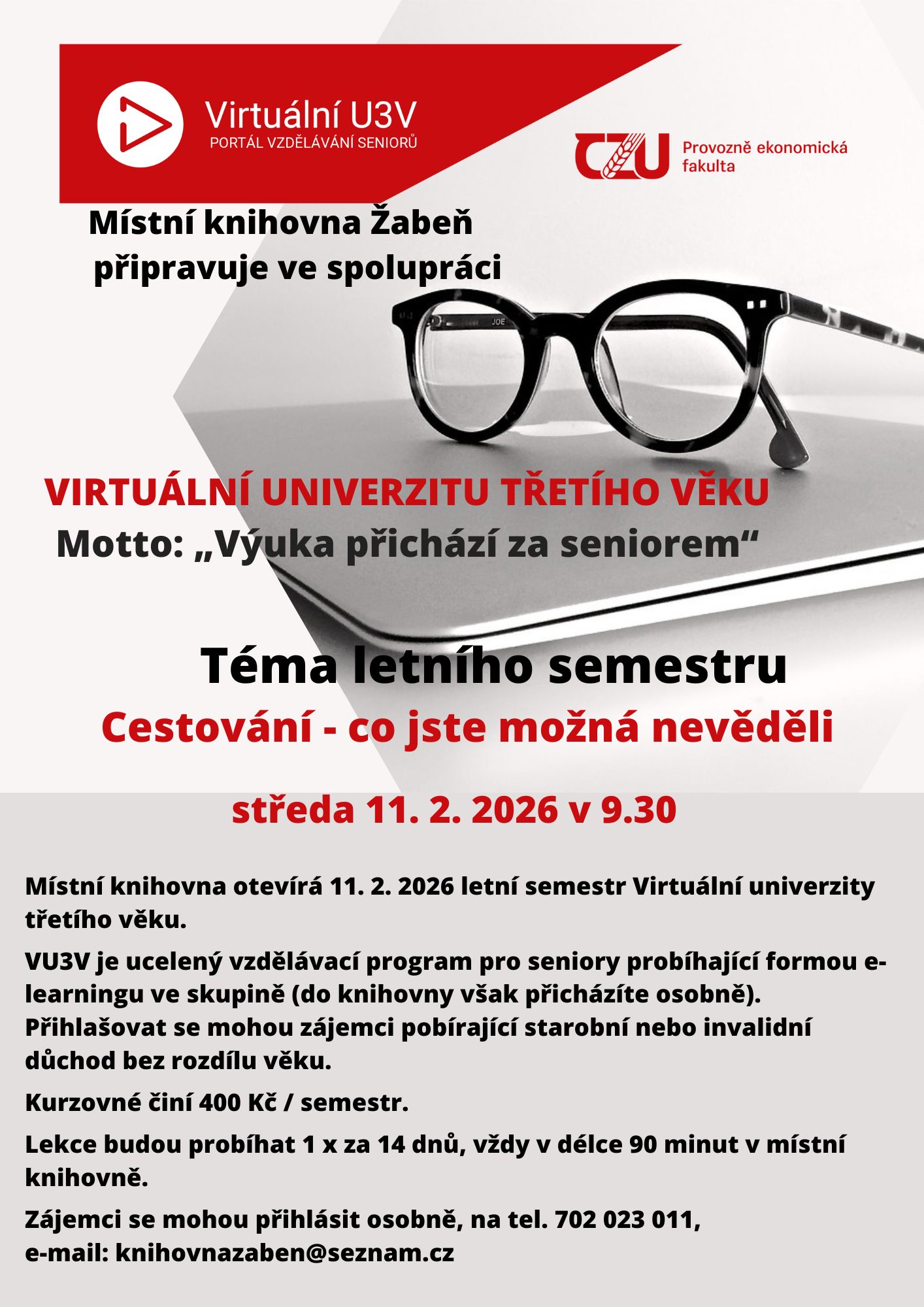 Leták VU3V LSem 2026